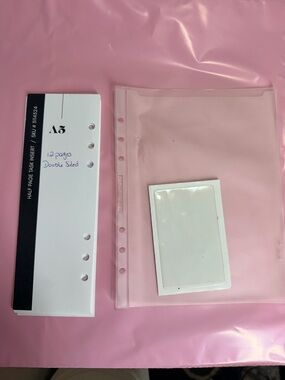 Cloth & Paper A5 Half Page Task - Adhesive card holder - Divider Pocket